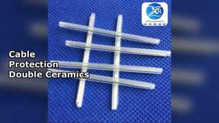 फाइबर ऑप्टिक केबल सुरक्षा आस्तीन टिकाऊ डबल सिरेमिक रॉड